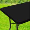 Homaxy Stretch Spandex Washable Elastic Tablecover Round Waterproof Table Cloth Outdoor Retangle Picnic Banquet Party Tablecloth