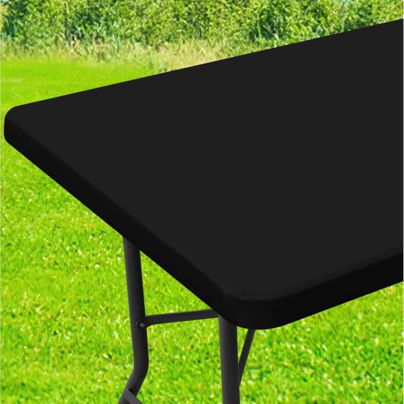 Homaxy Stretch Spandex Washable Elastic Tablecover Round Waterproof Table Cloth Outdoor Retangle Picnic Banquet Party Tablecloth