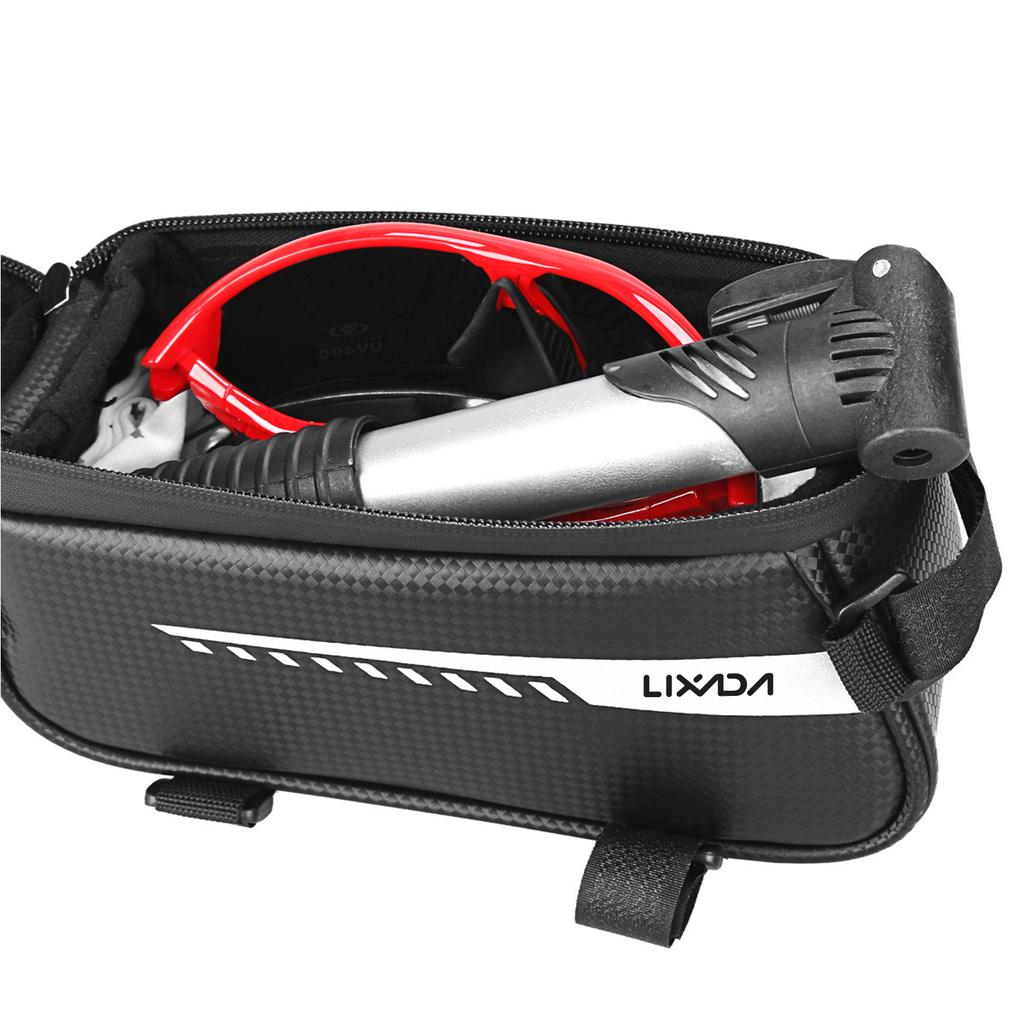 Waterproof Bicycle Phone Mount Bags Front Frame Top Tube Bag with Touchscreen Phone Holder Case Cycle Bike Tool Storage