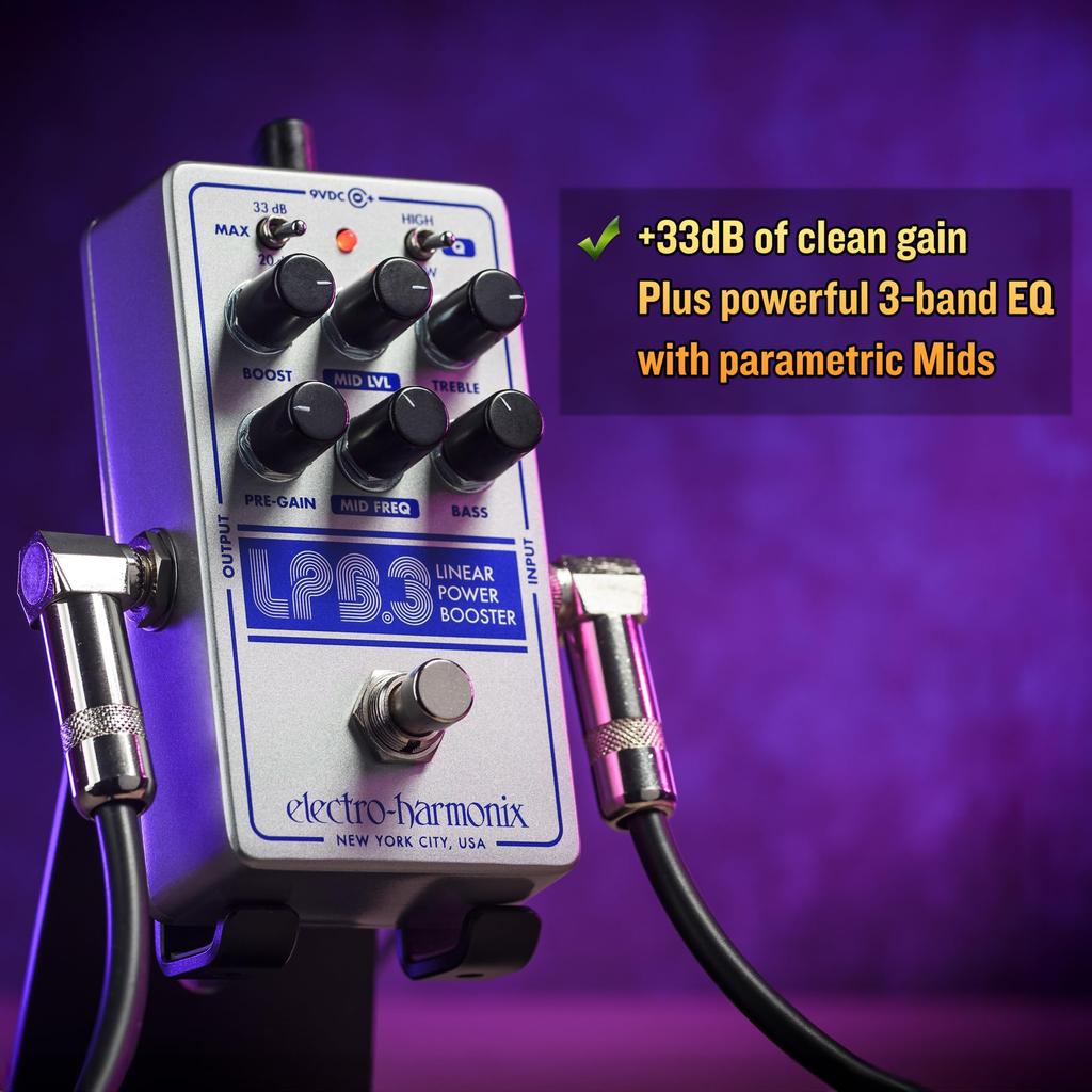 Linear Power Booster EQ Pedal Electro-Harmonix LPB-3 &