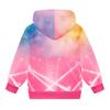 Kids Girls POP Singer Rumi Zoey Mira Printed Casual Hooded Zipper Long Sleeves Jacket Coat