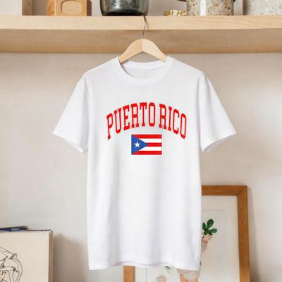 Portoriko Grafické Tričko Retro Módní Potisk Vlajky Oblečení Unisex Vrcholy Y2k Estetika Kulatý Výstřih Grafická Trička Barevný Potisk Trendové Vrcholy