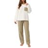 Women's Coral Fleece Jacquard Pajama Set - Thick Velvet, Warm Casual Loungewear for Couples, Autumn/Winter 