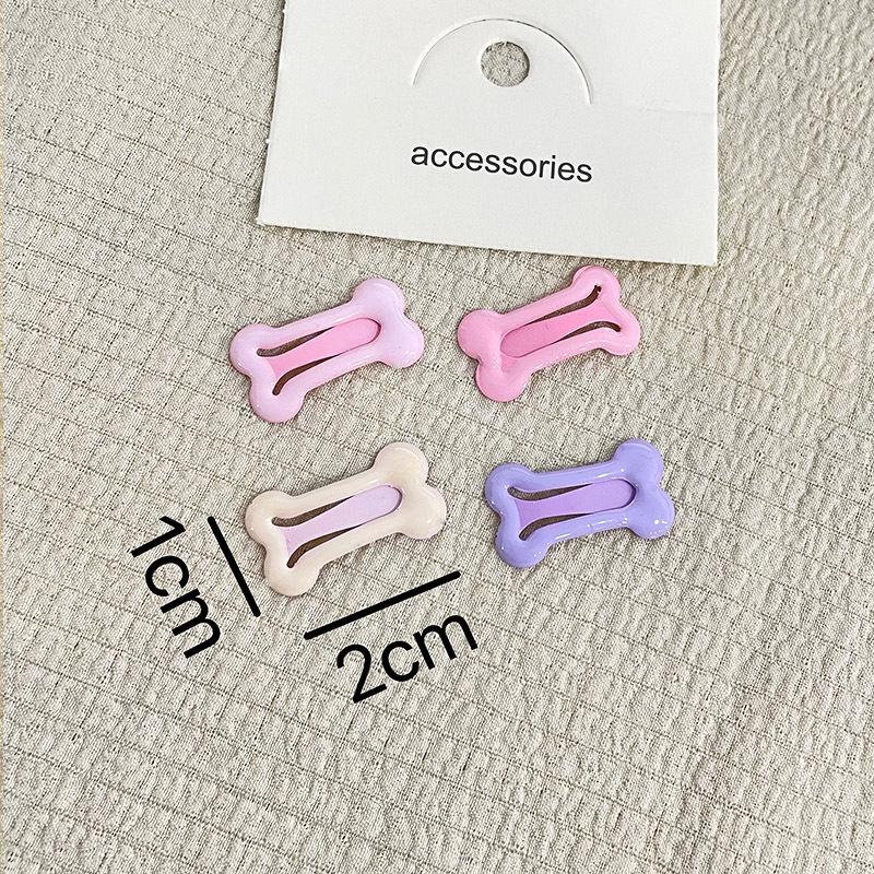 Cherry Blossom Pink Heart Star Bow Bear BB Hair Clips - Mini Flyaway Bangs Accessories