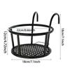1PCS Iron Wall Mounted Flower Pot Holder for Balcony Round Outdoor Hanging Plant Bracket Heavy Duty Rustproof Garden Decor
