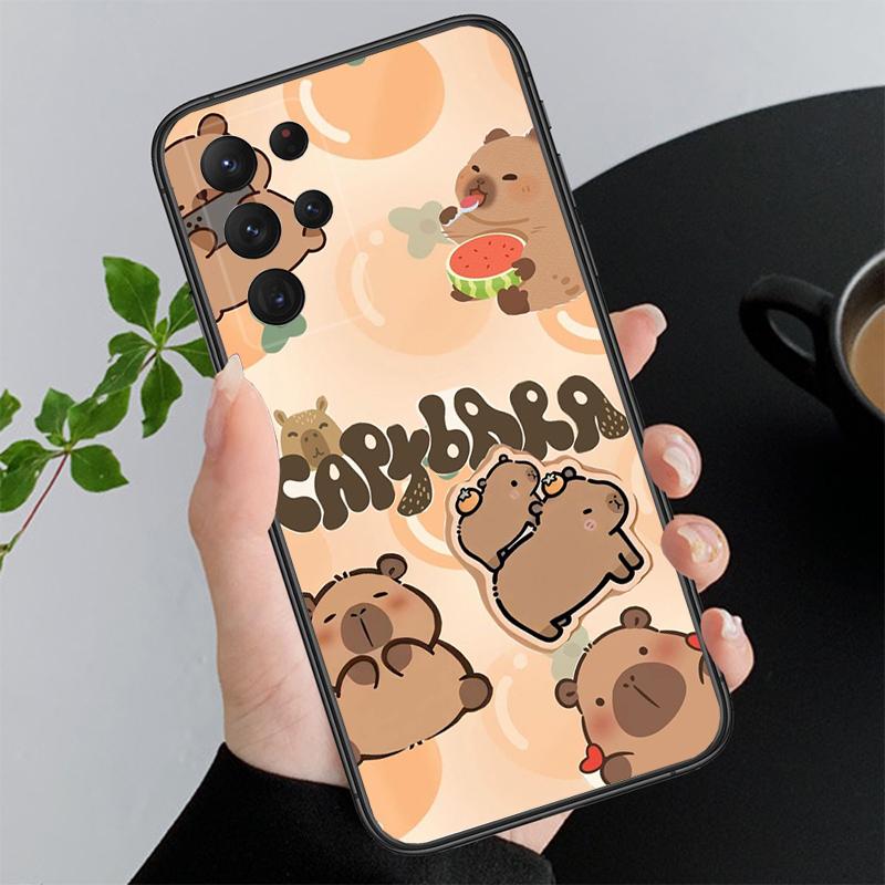 Phone Case For Samsung A17 A55 A16 A56 A35 A15 A53 A54 A33 A34 A25 A05S A52 A52S A07 A26 A06 Cute Fun capybara