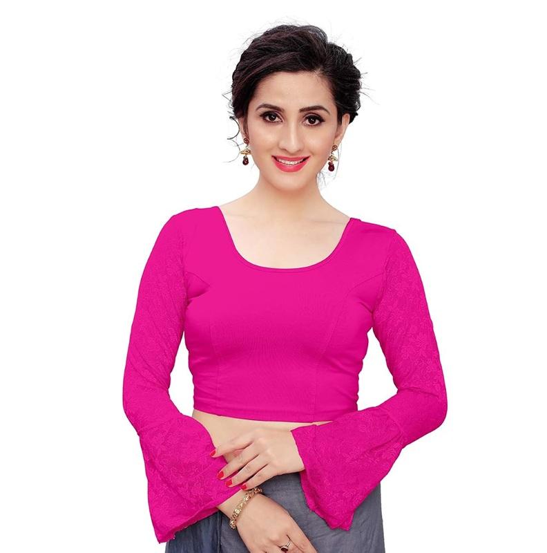 TreegoArt Fashion TreegoArt Women's Cotton Blend Long Sleeve Stitched Readymade Stretchable Blouse Free Size - Pack Of 1