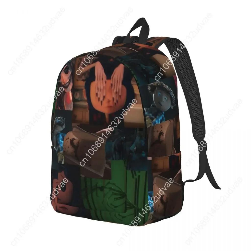 Coralines Cartoon Movies Collage Backpack for Men Women High School Work Daypack Other Mother Eyes Laptop Computer Canvas Bags