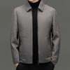 Premium Wool Tweed Coat for Middle-aged and Elderly Men - Warm, Large Size, Lapel Jacket for Winter