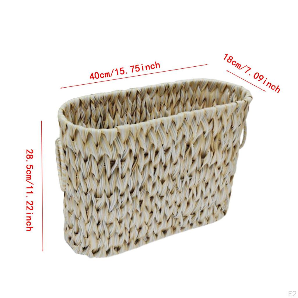 Toilet Roll Storage Basket Paper Holder Lightweight with Handles Organizer for