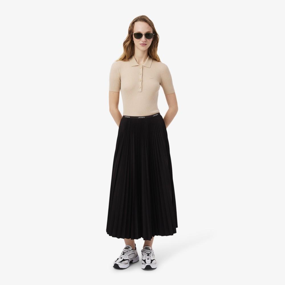 Lacoste Women's Essential Long Pleated Skirt JF1402-56G3LA