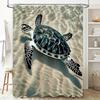 Artistic Turtles Bath Shower Curtain Waterproof Fabric Decor Home Bathroom Window Decorations
