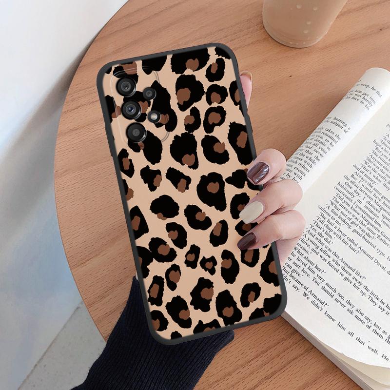 Leopard Print Phone Case For Samsung Galaxy A53 5G Protection Back Cover Soft Silicone Fundas For Samsung A56 A36 A54 A16 Cute
