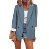 European & American Fashion 2025 Solid Color Long Sleeve Suit Jacket for Spring/Autumn