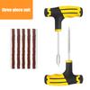 Automotive Tire Repair Kit with Studding Tool, Tubeless Tyre Puncture Plug Tools, and Rubber Strip for Bikes and Cars
