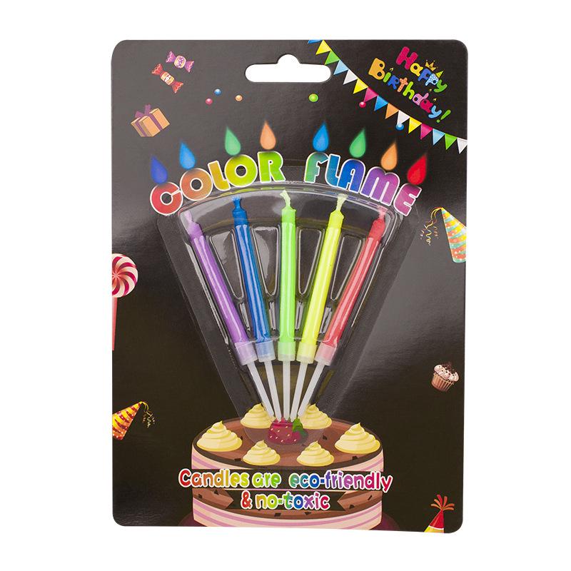 Colored Flame Birthday Cake Candles - Creative Party Candles