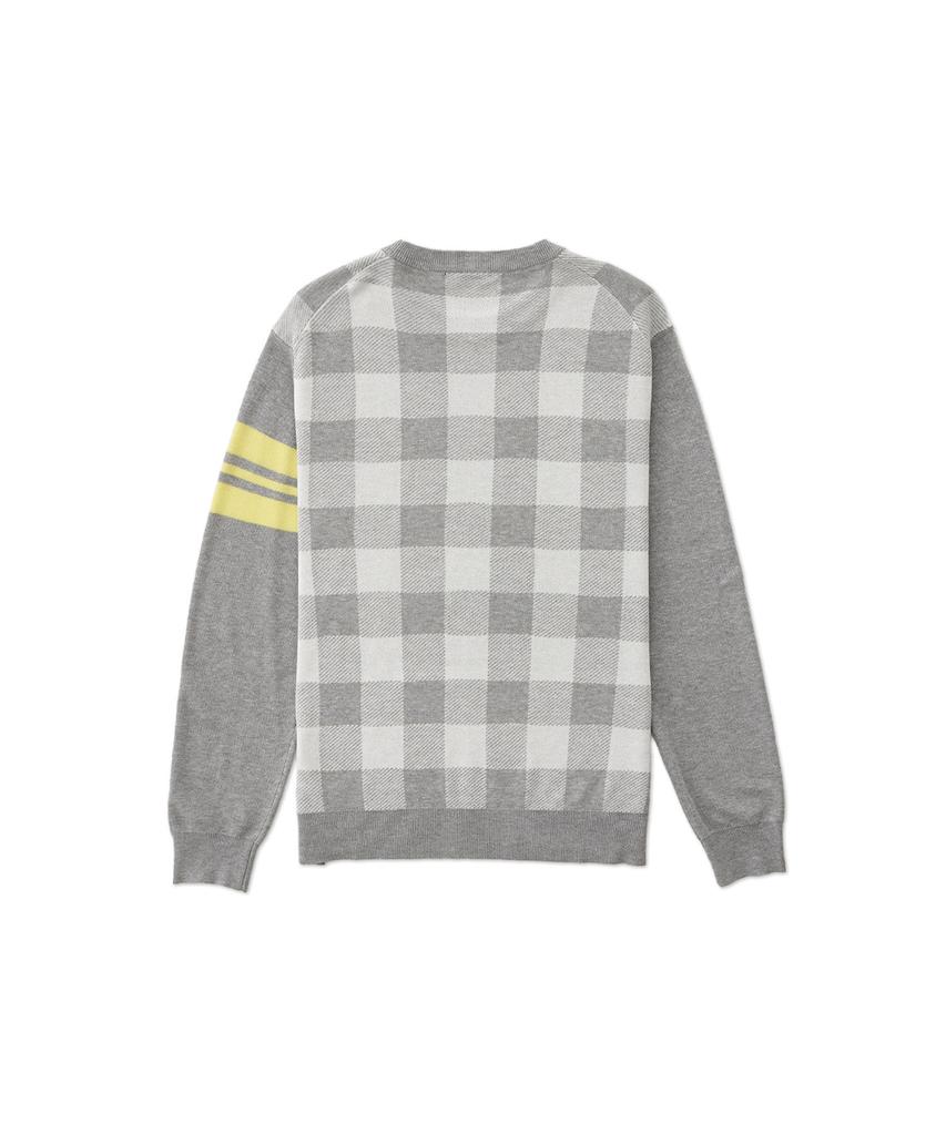 STCO Diems [Golf] Check Round Knit Grey (Classic Fit)_Dgkua21Ccg
