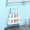 Toothbrush Holder Wall-Mounted Punch-free Toothbrush Stand Electric Manual Toothbrushes Toothpaste Bathroom Organizer