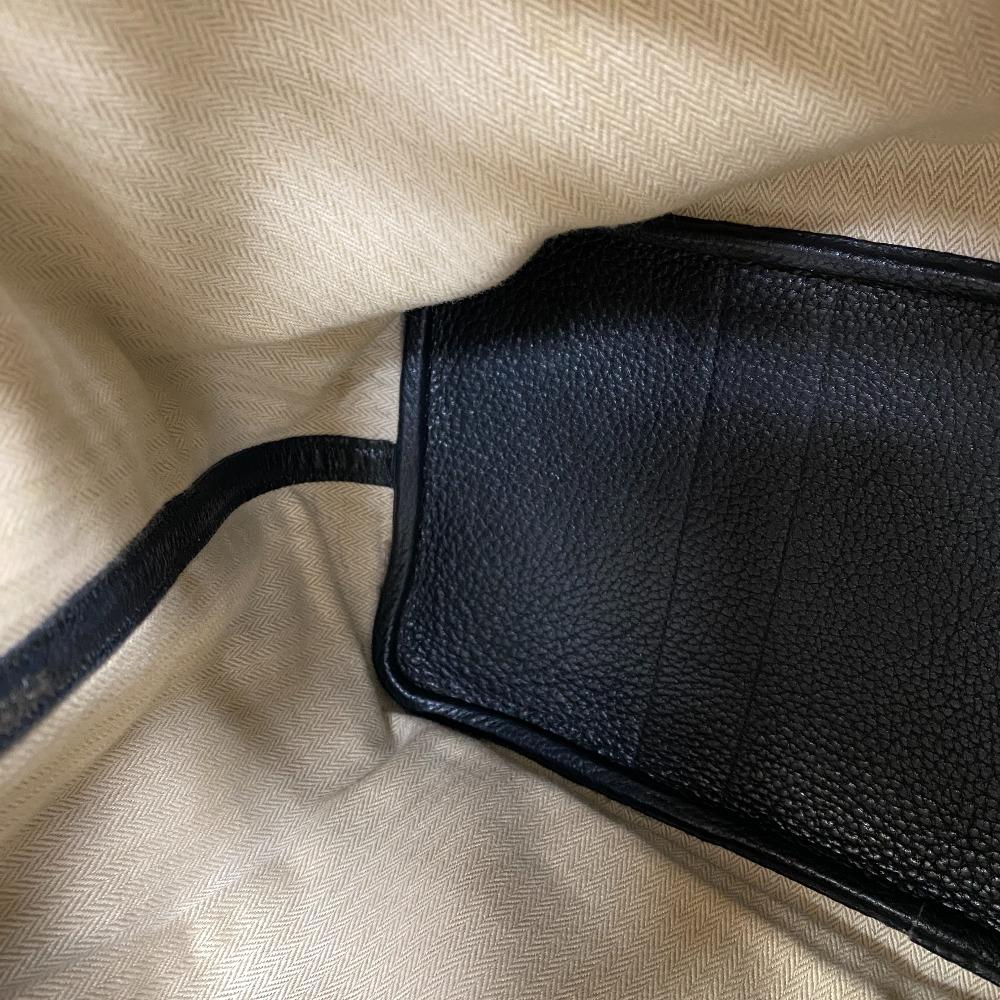 HERMES Shoulder Negonda leather Garden party PM Tote Bag black leather Women Used