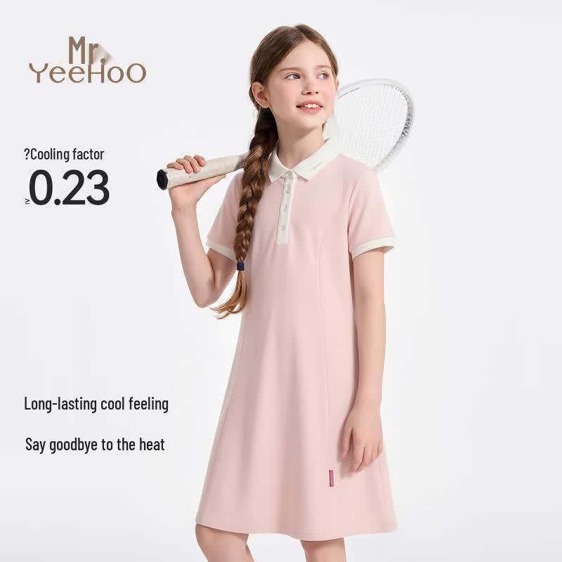 YEEHOO Little Ice Cream Girls' Cool-Touch Polo Dress