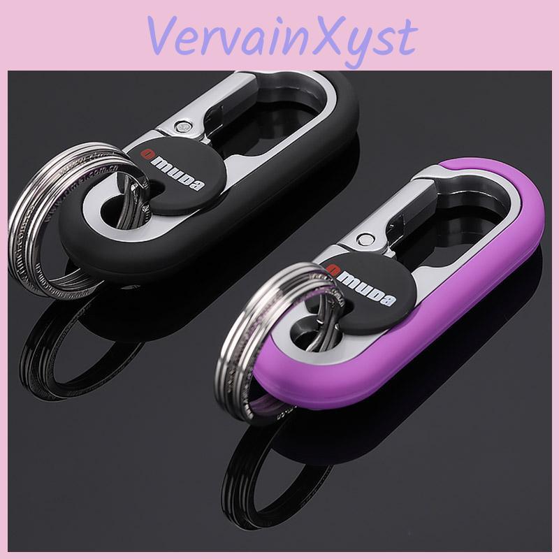 Keychain Stainless Buckle Outdoor Steel Carabiner Climbing Tools Double Ring Car Key Chain Keyring Durable Key Chain