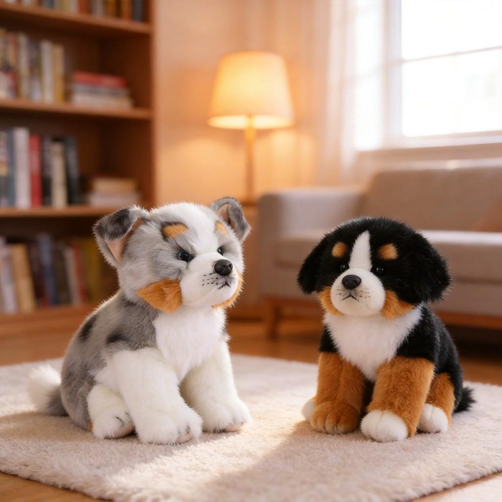 Plush Dog Toy Bernese Mountain Dog Stuffed Animal Gift For Kids And Adults