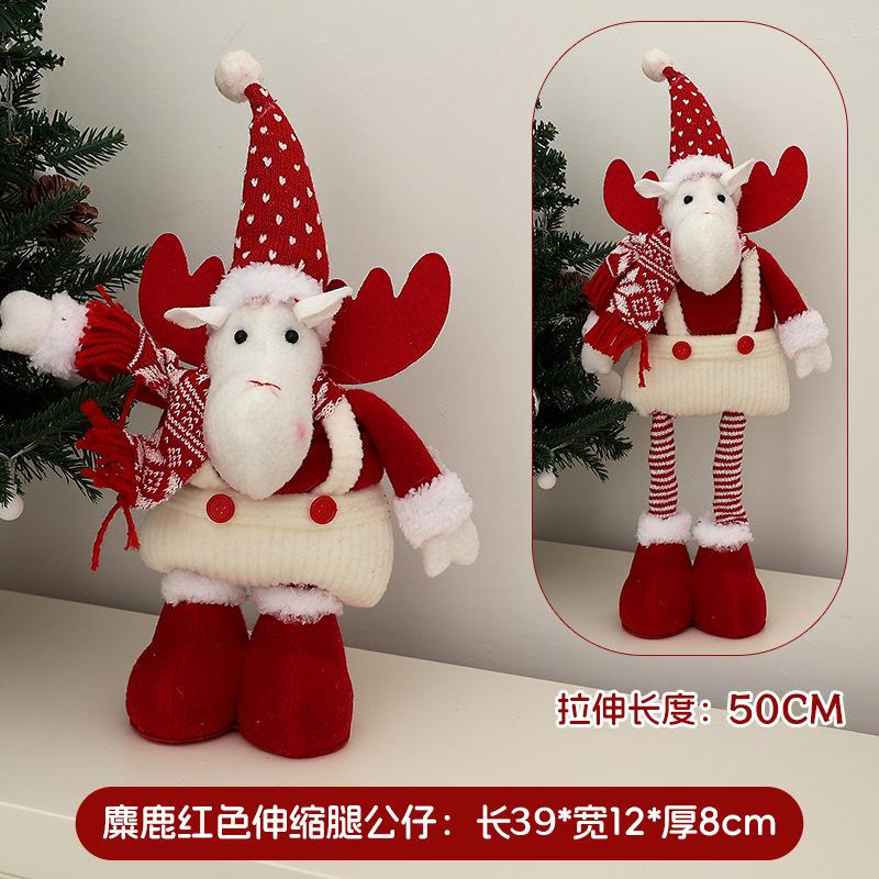 Christmas Celebration Cute Doll Elderly Snowman Creative Doll Desktop Fabric Scalable Standing Decoration room decor