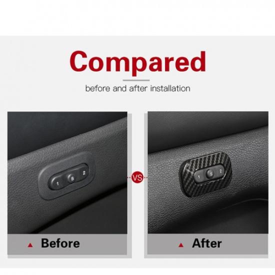 Memory Seat Switch Button Trim Cover for Grand Cherokee 2011- Carbon Fiber