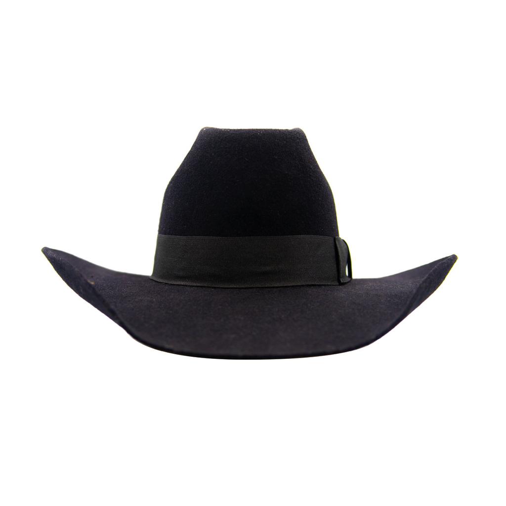 Bow Webbing Felt Hat Versatile Warped Edge Wool Top Hat