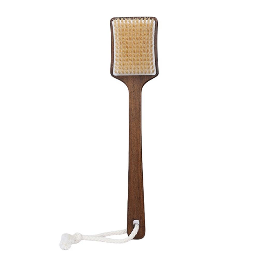 Ergonomic Long Handle Hair Brush Wood Bath Brush Scrubbing Brush Shower Back Scrub  Skin Cleanser