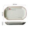 ZISIZ Ceramic Underglaze Fish Serving Platter Set