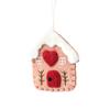 Christmas Tree Decorations Felt Ornament, Handmade Wool Santa Candy Cane House Winter Holiday Decor Snowman Hanging for Tree, Home Party Unique