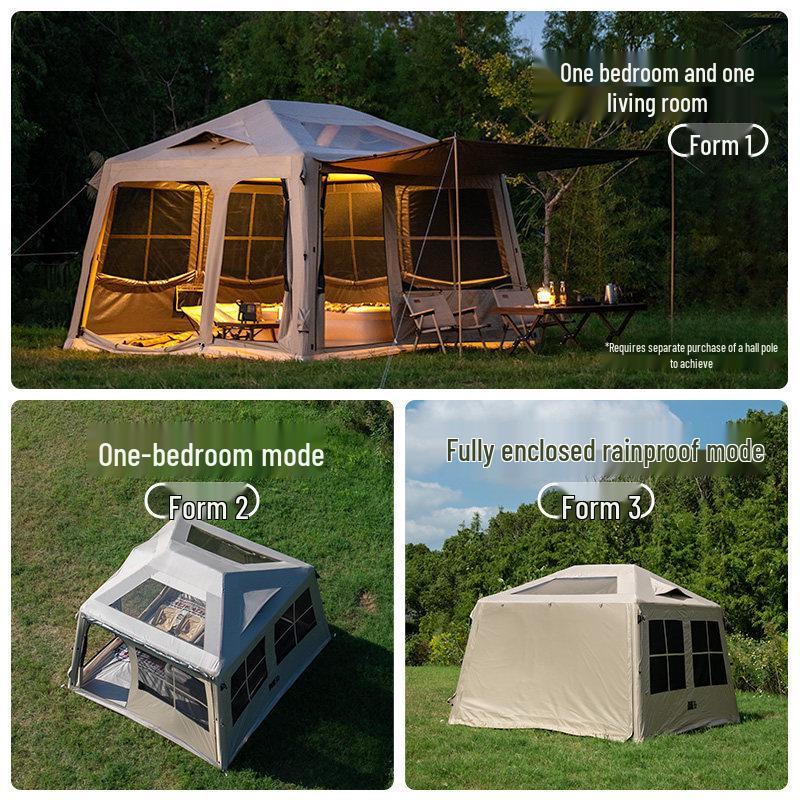 Explorer Water Cube Automatic Inflatable Tent - Rainproof Outdoor Camping Gear for Car Tail Integration