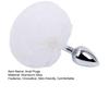 Metal Anal Plugs with Faux Fur Stainless Steel Butt Plugs for Prostate/G-Spot Stimulation Weighted Ergonomic Design Body-Safe Discreet Adult Toy