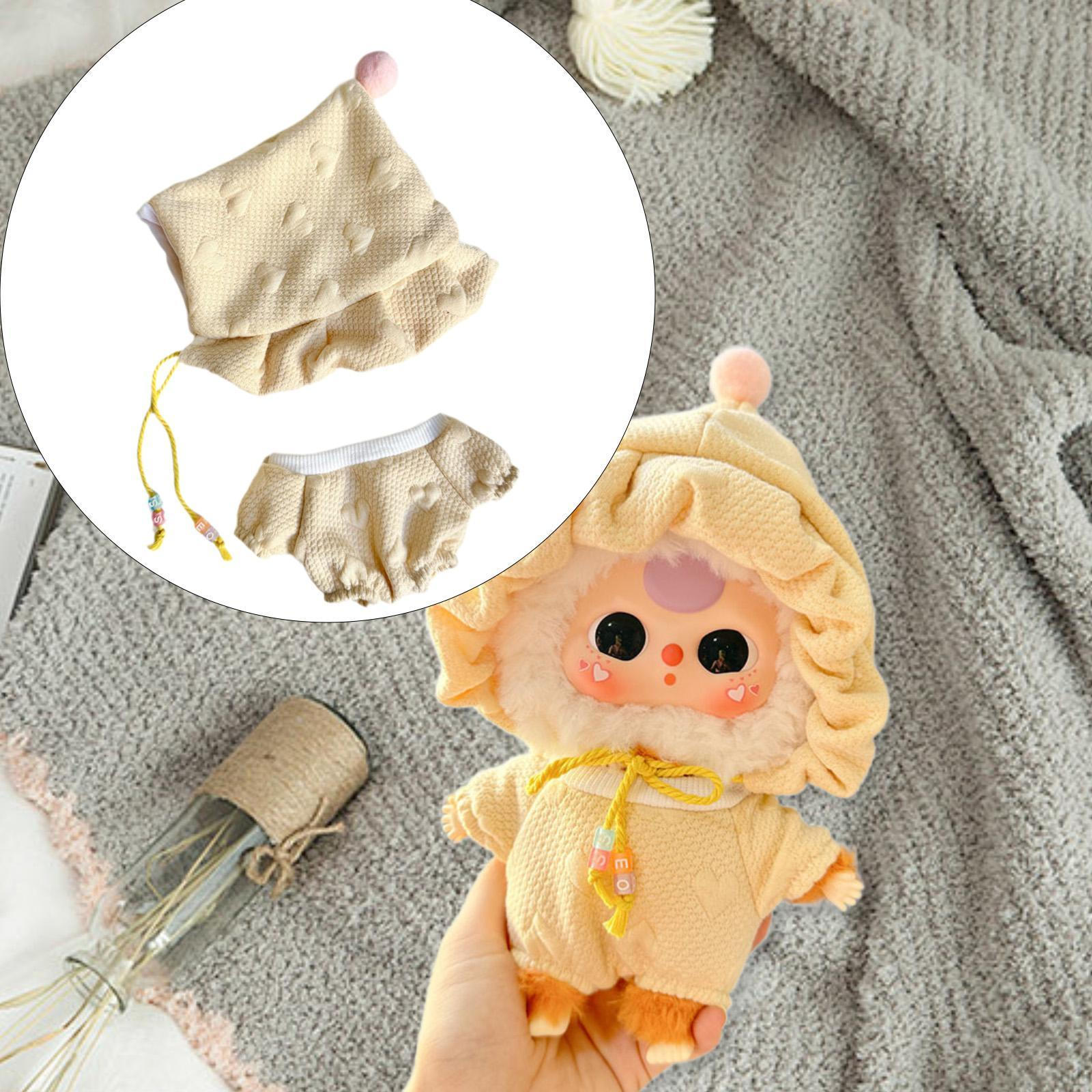 

2 предмета кукольная пижама и шляпа костюм аксессуары миниатюрная одежда наряды для 8 дюймов девочек Yelllow