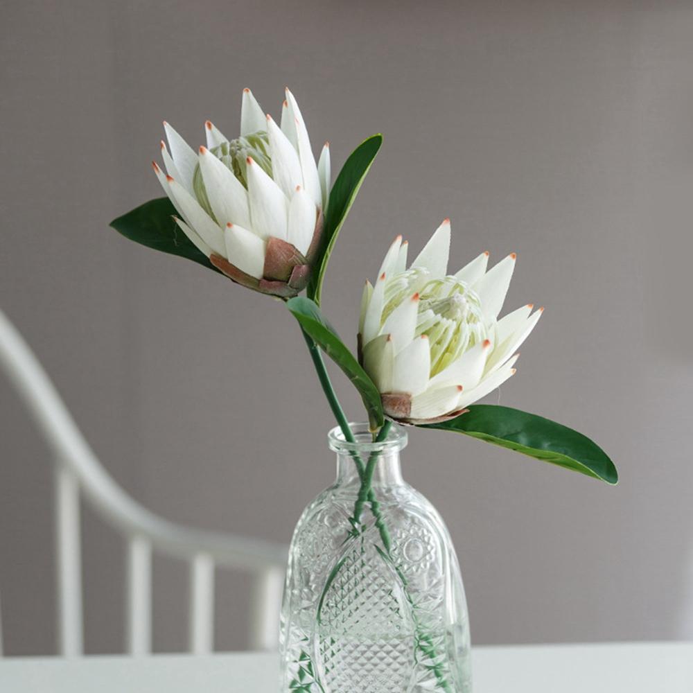 

Gardening King Protea Flower Wedding Decoration Artificial Flower Faux Emperor Flowers Home Decor оранжевый