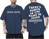 Jesus Saves TShirt Summer Mens Christian Faith Graphic Tee Acts 412 Print Minimalist Streetwear Short Sleeve Casual Top