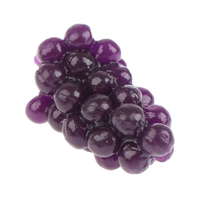 5 Stück/Set Puppenhaus Obst Traube Mini Simulierte Frucht Tpr Weiche Kleine Traube