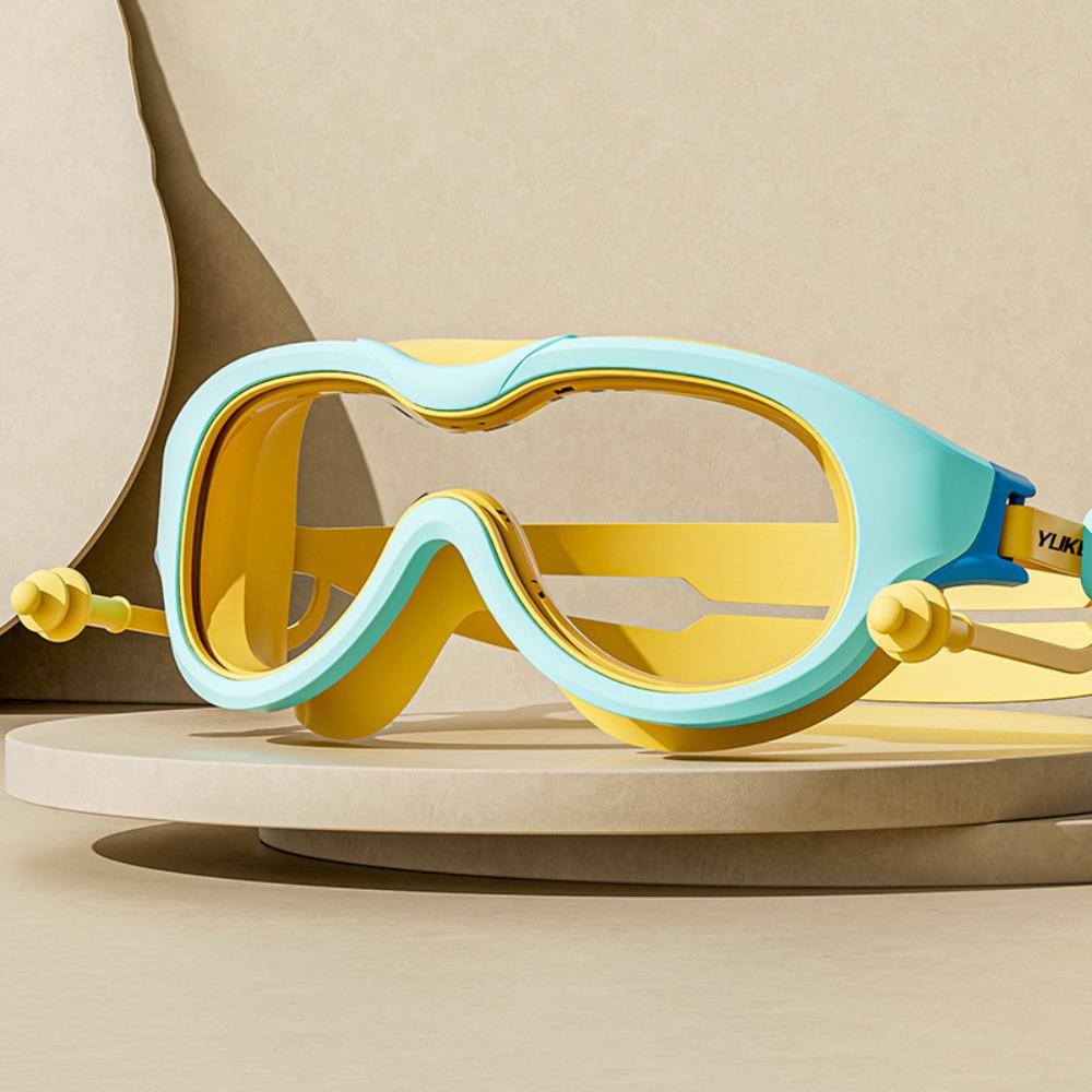 Large Frame Kids Swim Goggles with Ear Plug Diving Goggles Set Swimming Goggles  Boys and Girls