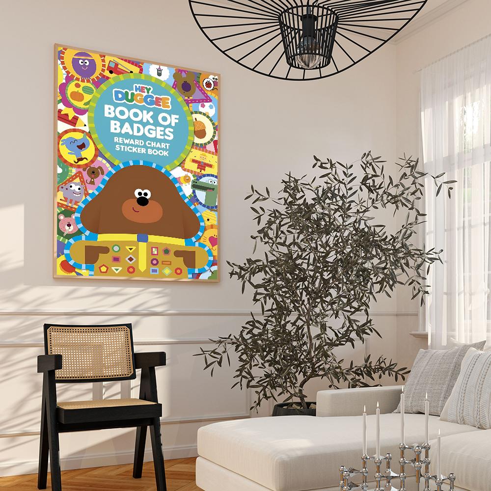 Hey Duggee DIY Klebeposter Ausgefallener Wandaufkleber für Wohnzimmer Bar Dekoration Wanddeko