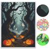 Halloween Diamond Painting Kit Pumpkin Forest Bats Handmade Diy Painting Home Decoration Painting