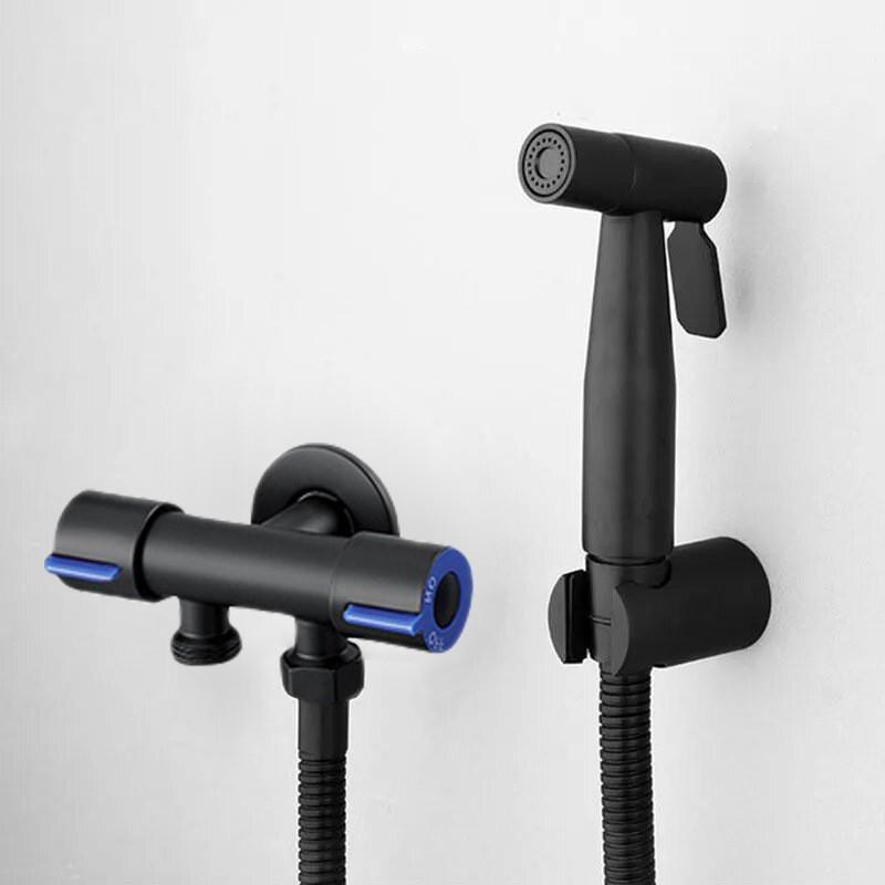 304 Stainless Steel Matte Black Bidet Spray Gun Toilet Set - Silent Companion