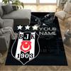 Beşiktaş Pride Glory Customize Text Carpet Suitable for Living Rooms Playrooms Decorate Room Bedrooms Anti-slip Rug Decorate Offices
