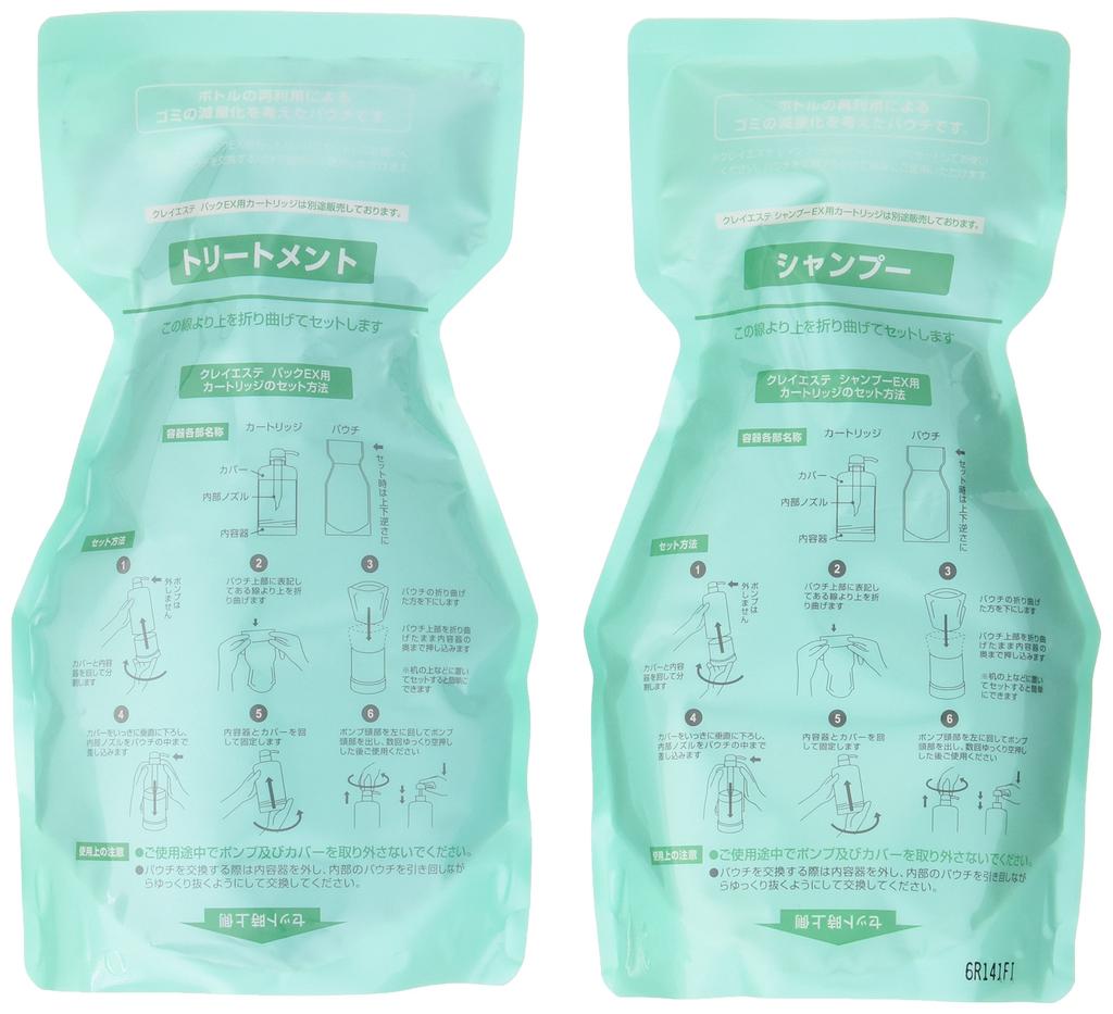 MoltoBene Clay Esthe Shampoo EX 500ml Pack EX 500g Refill Set Care & [Healthcare & Products]