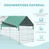 Playpen for Small Animals, Outdoor Enclosure, 4 Ground Stakes, 220 cm x 103 cm x 103 cm, Black + Green
