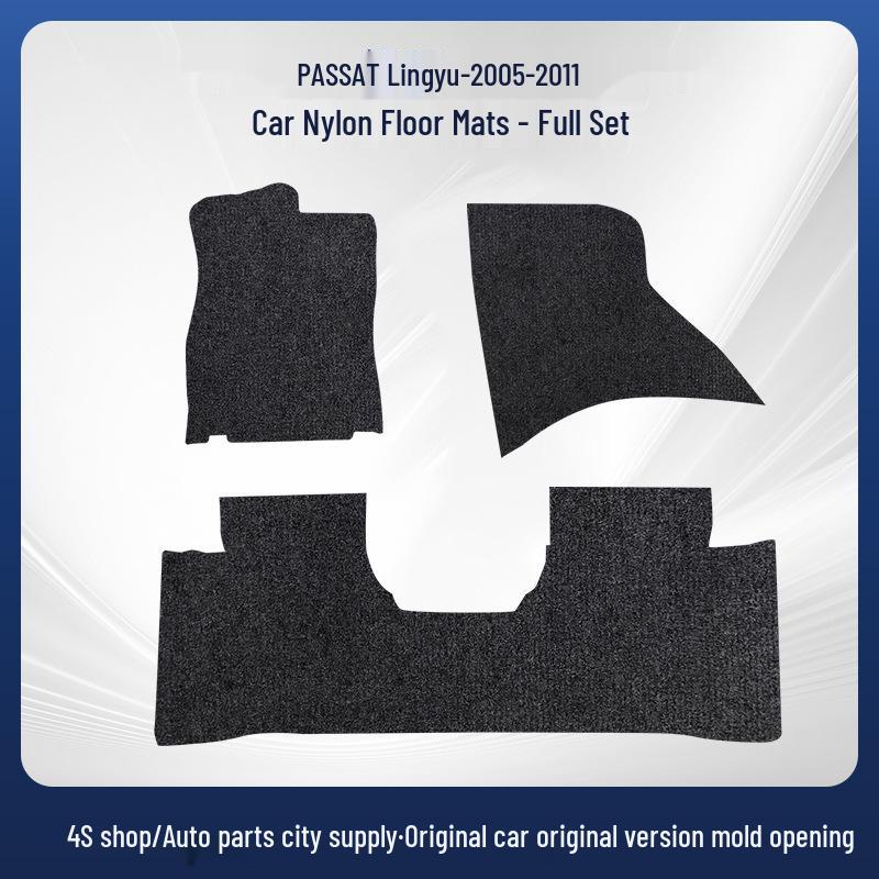Black Dirt-Resistant Nylon Car Floor Mats for FAW-Volkswagen Passat Lingyu (2005-2011)