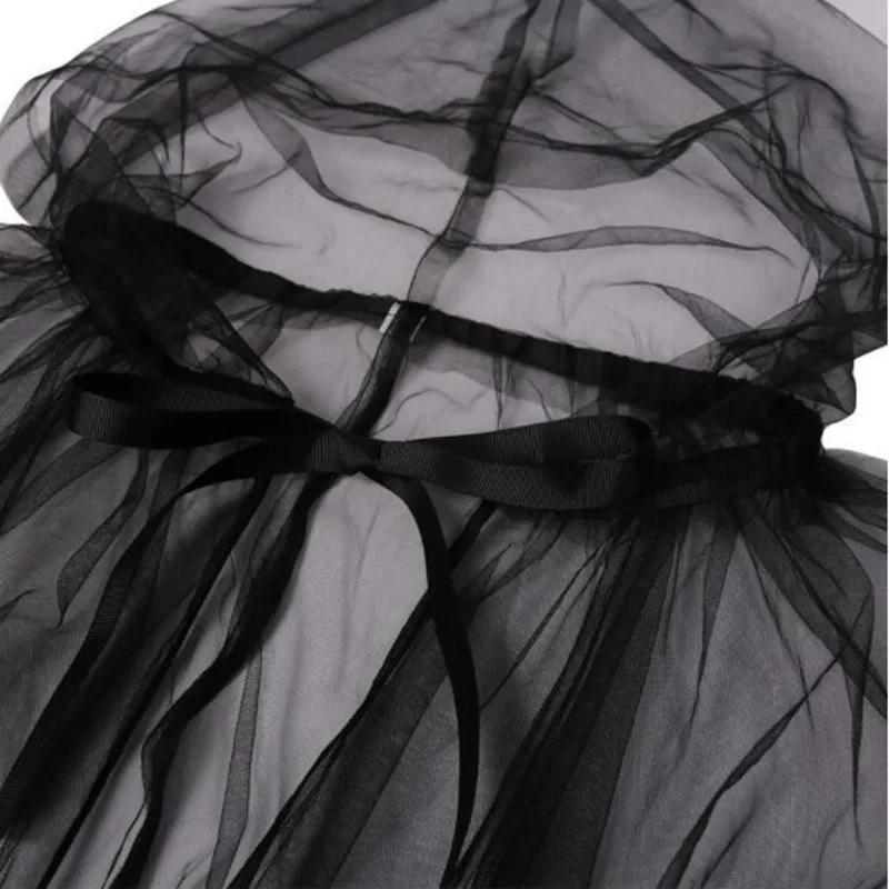 Witch Costume Elf Cloak Women Halloween Hooded Tulle Cape Cosplay Anime Cosplay Cosplay Costumes Cosplay Costume Akatsuki