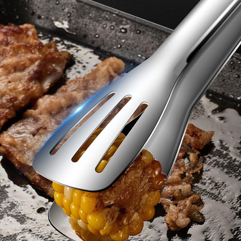 Non-Slip Stainless Steel Food Tongs Meat Salad Bread Serving Clip Barbecue Grill Buffet Clamp Cooking Tools Kitchen Accessories