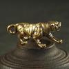 Retro alamă pură solidă Vintage tigru formă breloc pandantiv suvenir accesoriu