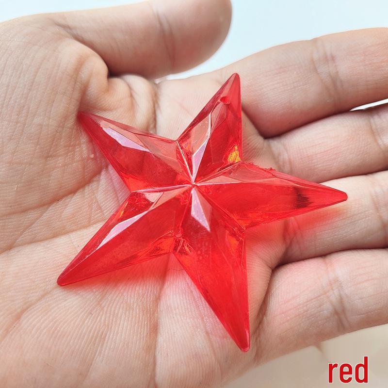 Acrylic 56MM Five-Pointed Star Pendant for DIY Wedding or Christmas Decor